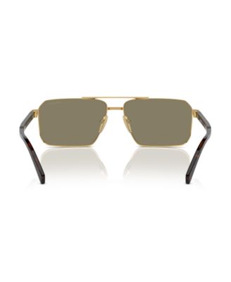 Iconic Plaque Rectangle Men's Sunglasses, PR A57S
