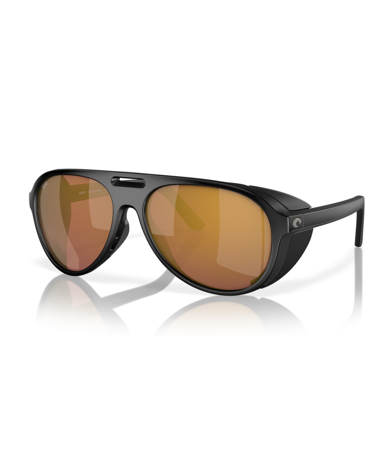Men's Polarized Sunglasses, Grand Catalina 6S9117 - Matte Black, Gold
