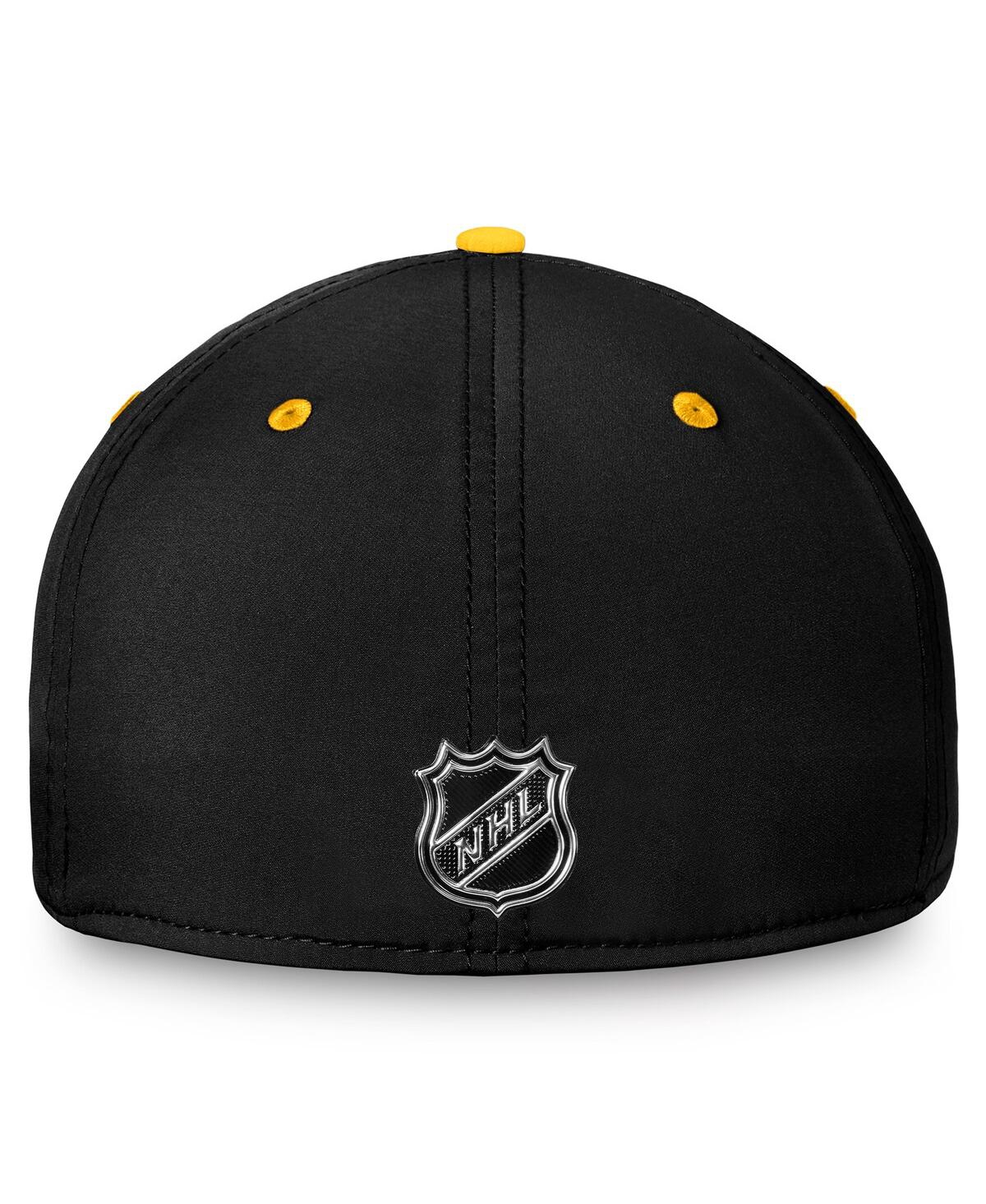 Shop Fanatics Men's  Black, Gold Pittsburgh Penguins Authentic Pro Rink Two-tone Flex Hat In Black,gold