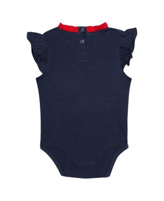 Baby Boys and Girls Navy, Gray Atlanta Braves Two-Pack Fan Bodysuit Set