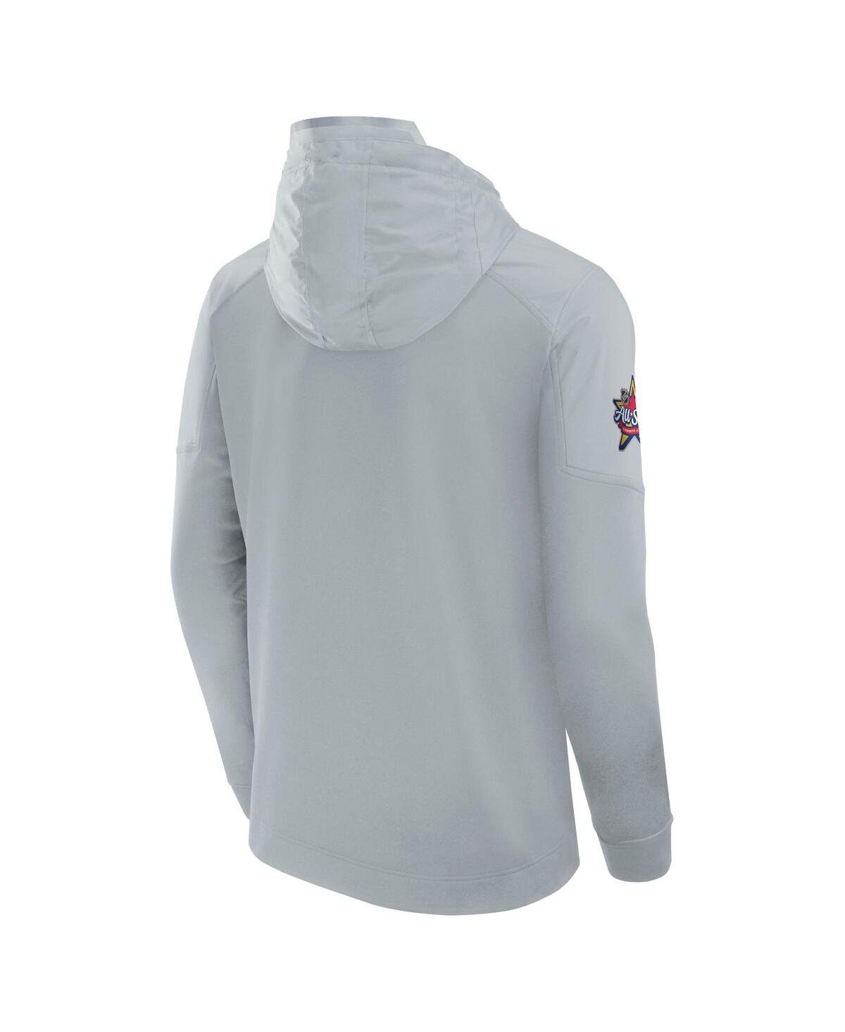 Fanatics Branded  Gray 2024 Nhl All-star Game Authentic Pro Tech Fleece Pullover Hoodie In Gray