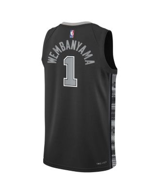Big Boys Victor Wembanyama Black San Antonio Spurs Swingman Jersey - Statement Edition