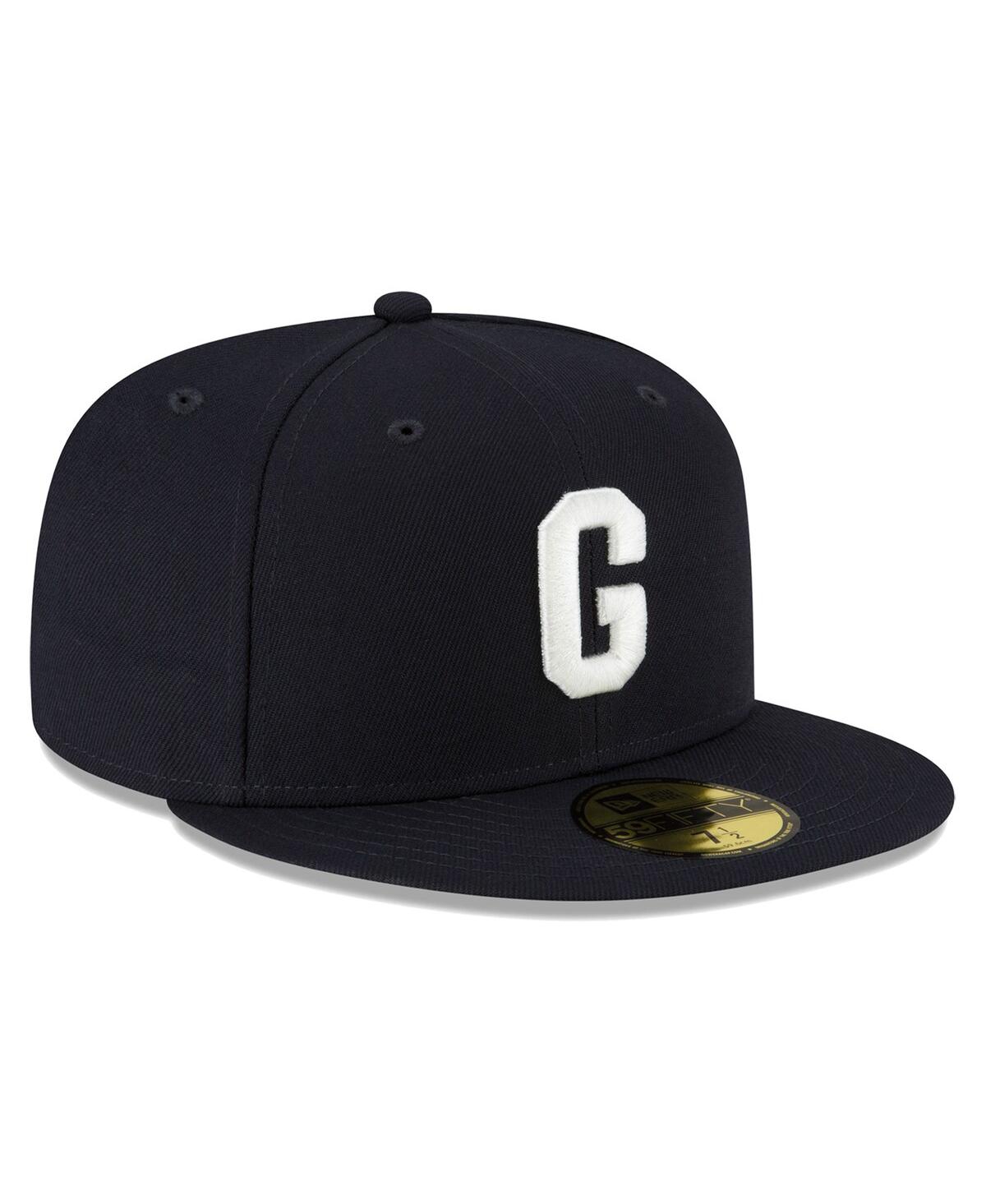 Shop New Era Men's  Navy Homestead Grays Turn Back The Clock 59fifty Fitted Hat