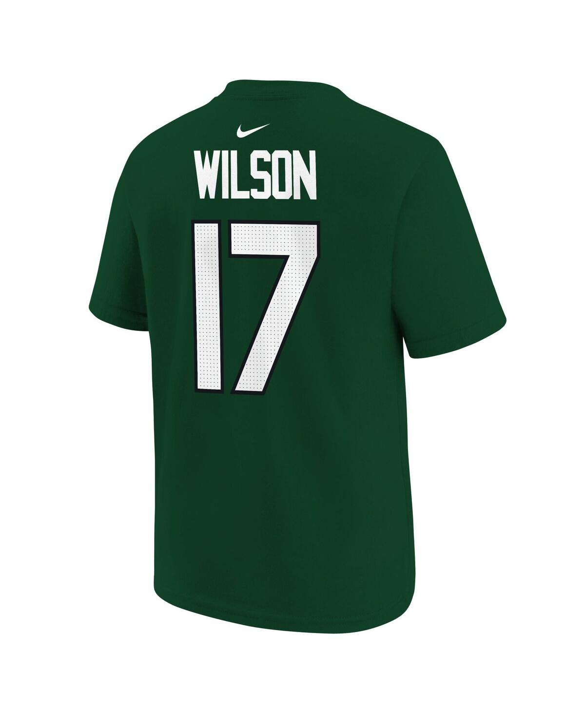 Shop Nike Big Boys  Garrett Wilson Green New York Jets Player Name And Number T-shirt