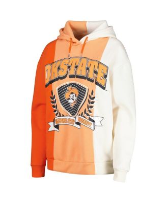 Women's Orange Oklahoma State Cowboys Hall of Fame Colorblock Pullover Hoodie