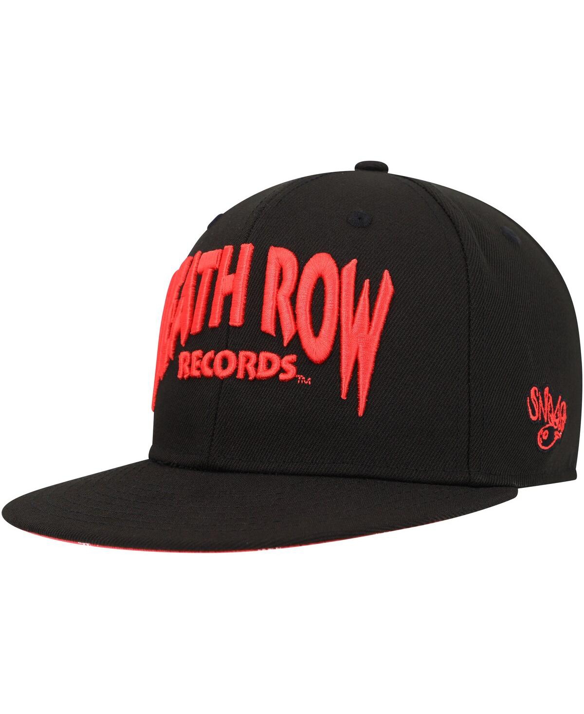 Men's Black Death Row Records Paisley Fitted Hat - Black