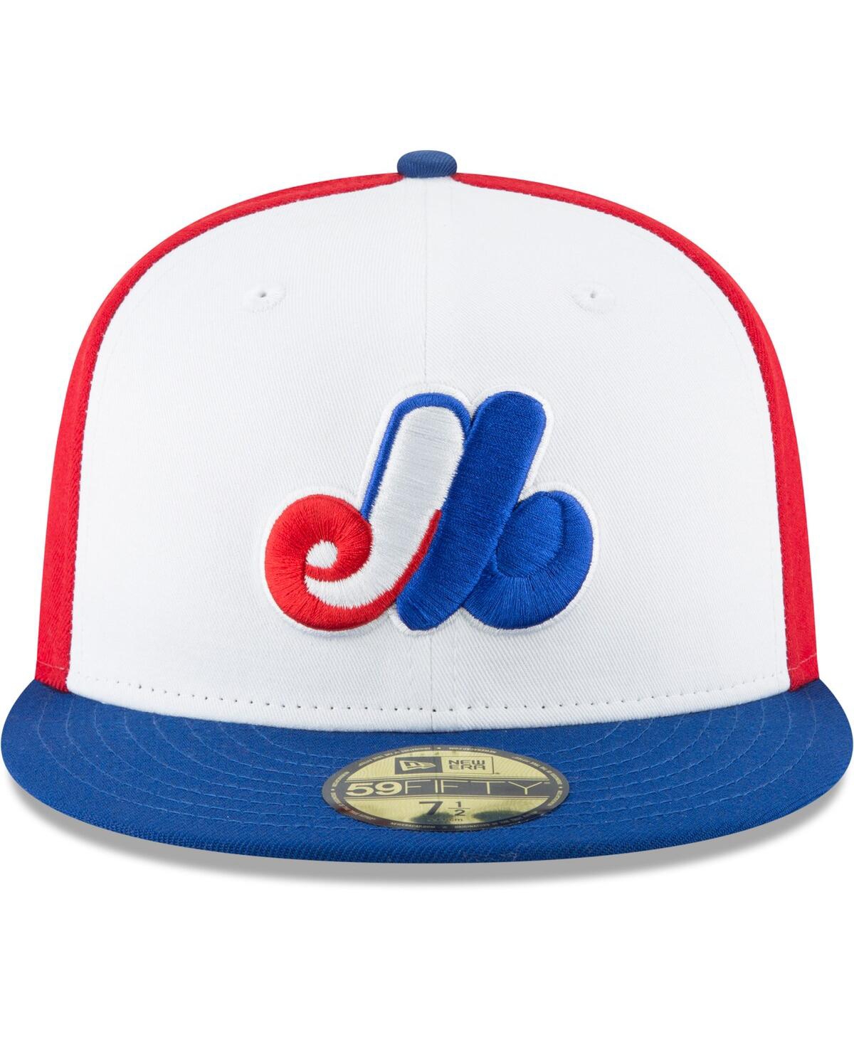 New Era Men's  White Montreal Expos Cooperstown Collection Wool 59fifty Fitted Hat In White