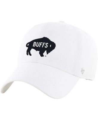Men's White Distressed Colorado Buffaloes Vintage-Like Clean Up Adjustable Hat