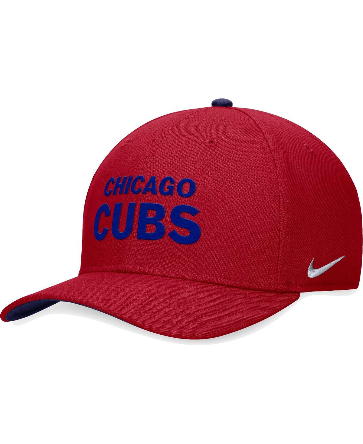 Nike Men's  Red Chicago Cubs Classic99 Swoosh Performance Flex Hat