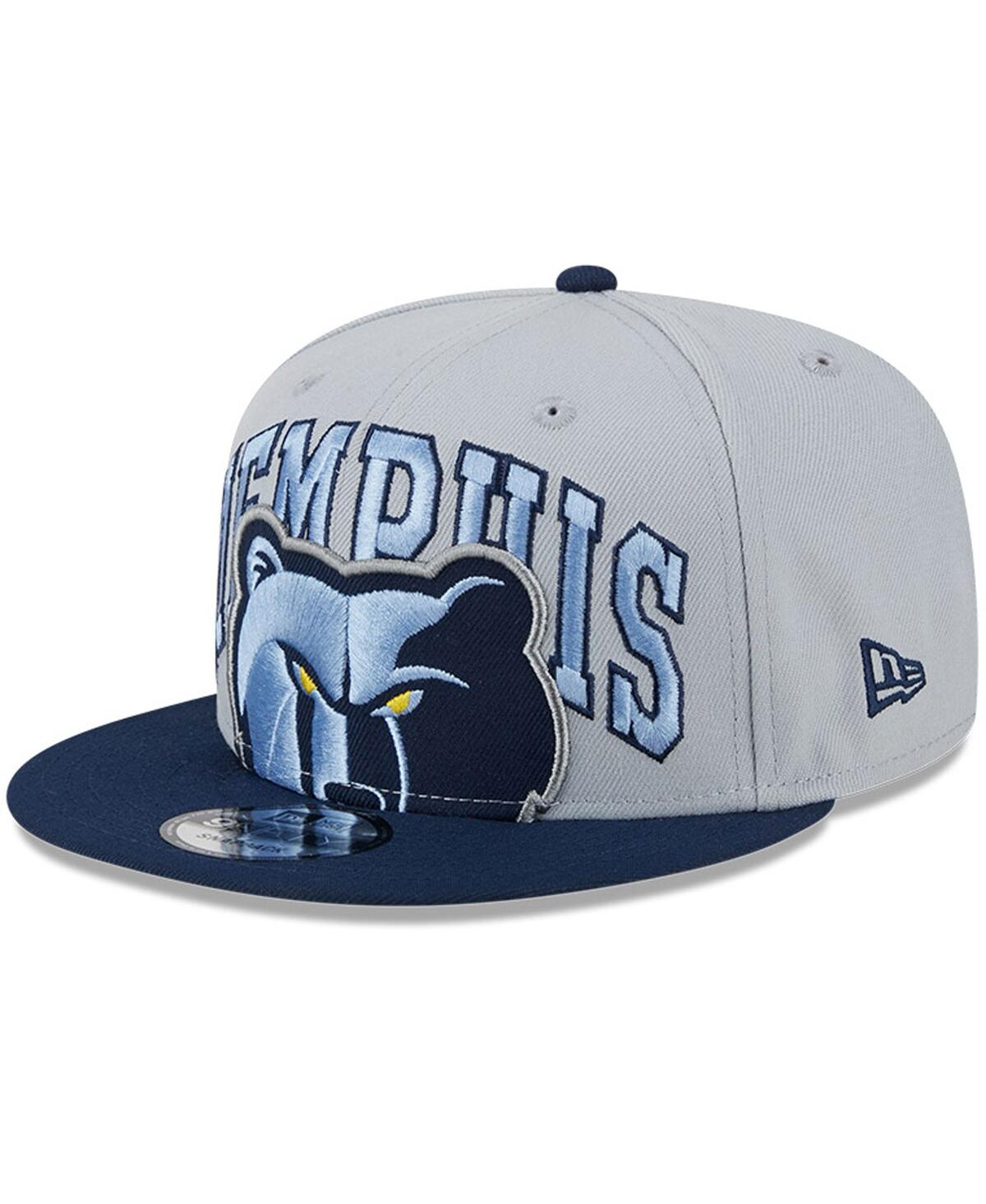 Men's New Era Gray, Navy Memphis Grizzlies Tip-Off Two-Tone 9FIFTY Snapback Hat - Gray, Navy