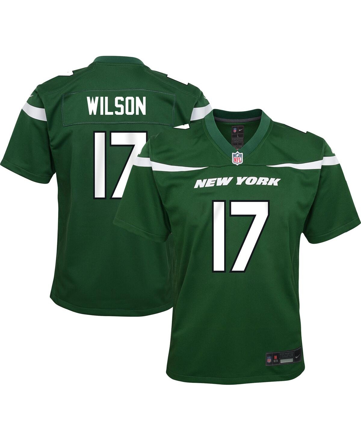 Nike Big Boys Garrett Wilson Spotlight New York Jets Alternate Game Jersey - Green