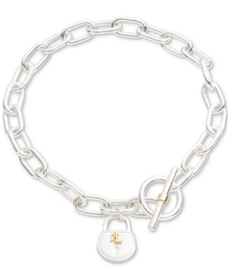 Lauren Ralph Lauren Two-Tone Sterling Silver Padlock Flex