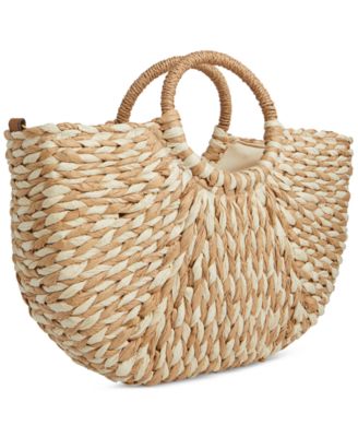 Straw Tote Crossbody, Exclusively at Macy's 