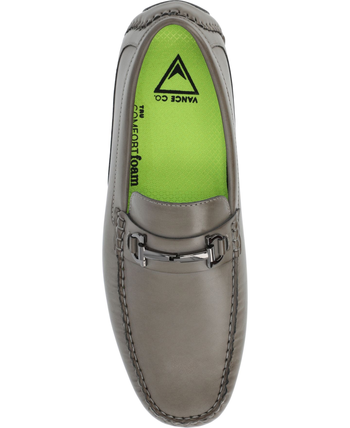 Мужские туфли Vance Co. Holden Tru Comfort Foam Slip-On Bit Driving, цвет: Серый — фото 4