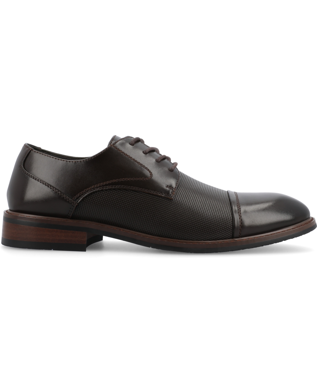 Vance Co. Men's Chandler Tru Comfort Foam Cap Toe Lace-Up Dress Shoes