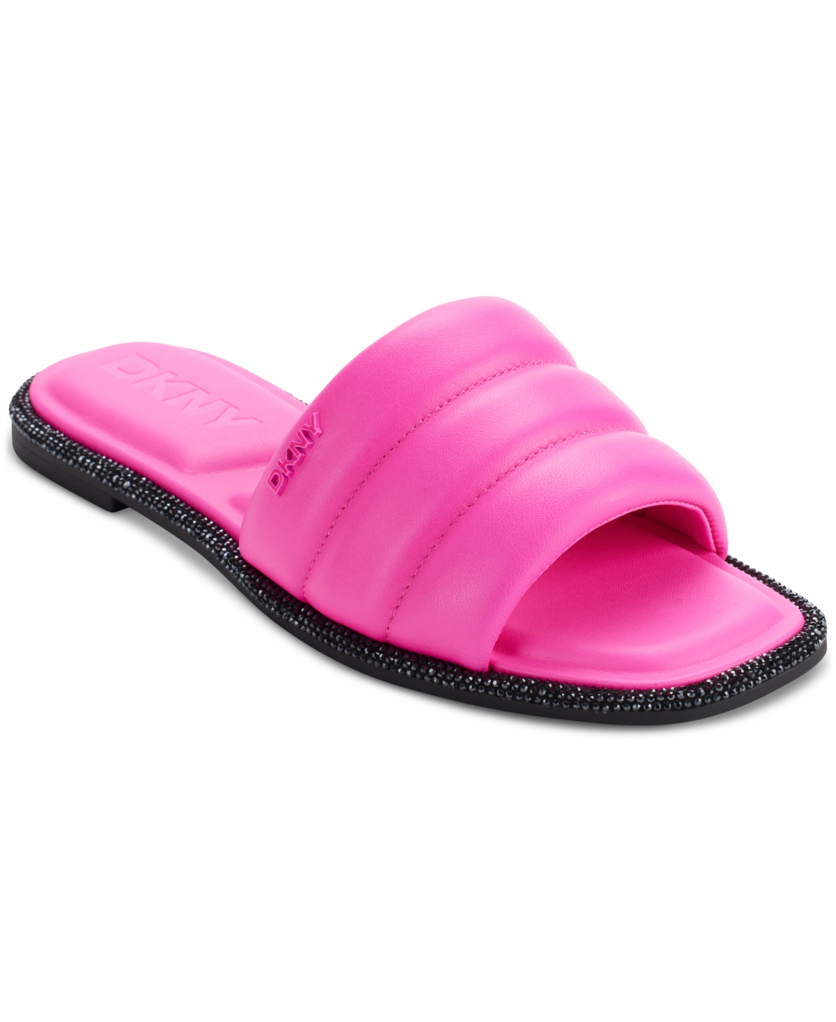 Bethea Quilted Slip-On Slide Sandals - Black
