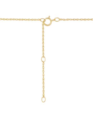 Diamond Mama Coin Pendant Necklace (1/10 ct. t.w.) in 14k Gold-Plated Sterling Silver, 16" + 2" extender