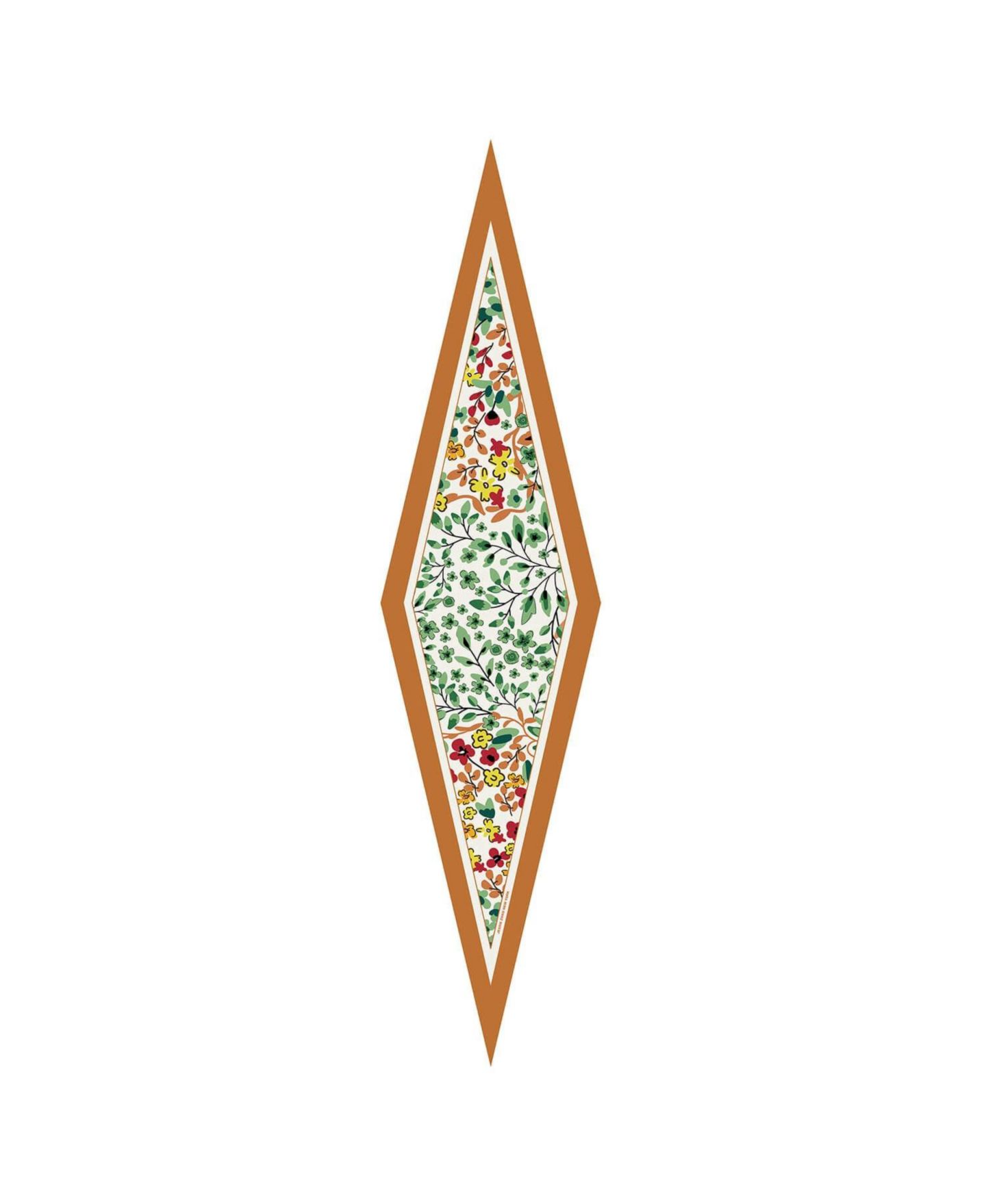 Женский шарф Jessie Zhao New York Silk Diamond Scarf Of Afternoon Garden, цвет: Зелёный / Жёлтый — фото 1