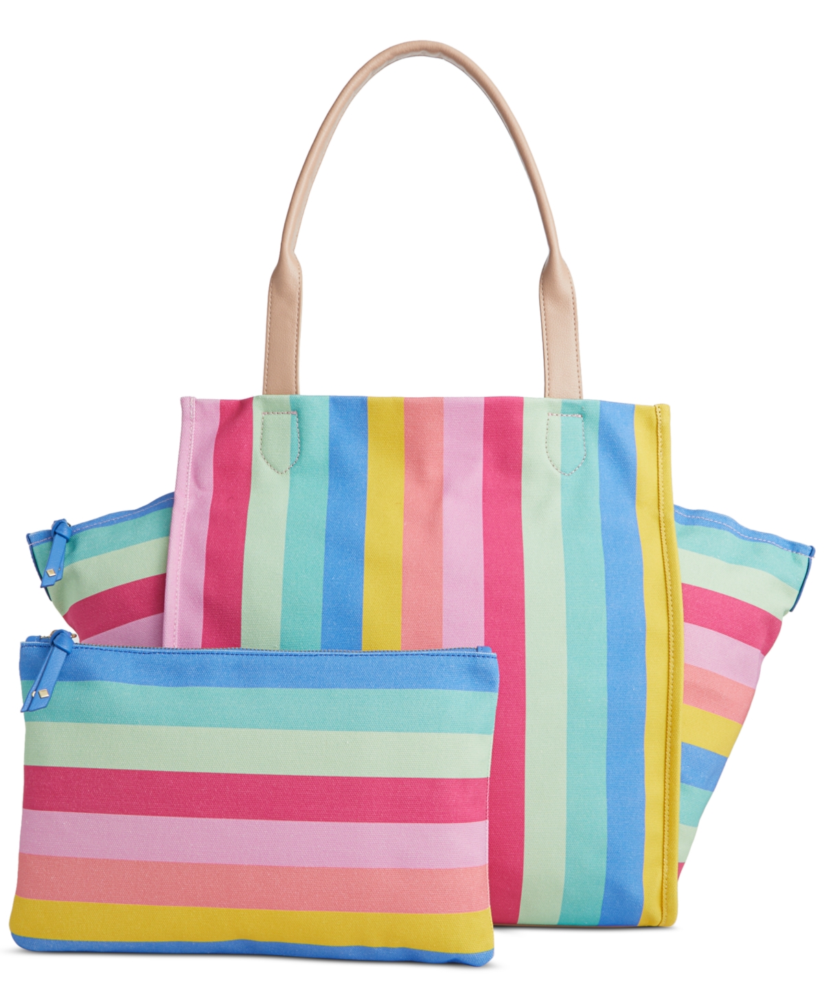 Cynthiah Canvas Tote Bag, Created for Macy's - Canvas/strp