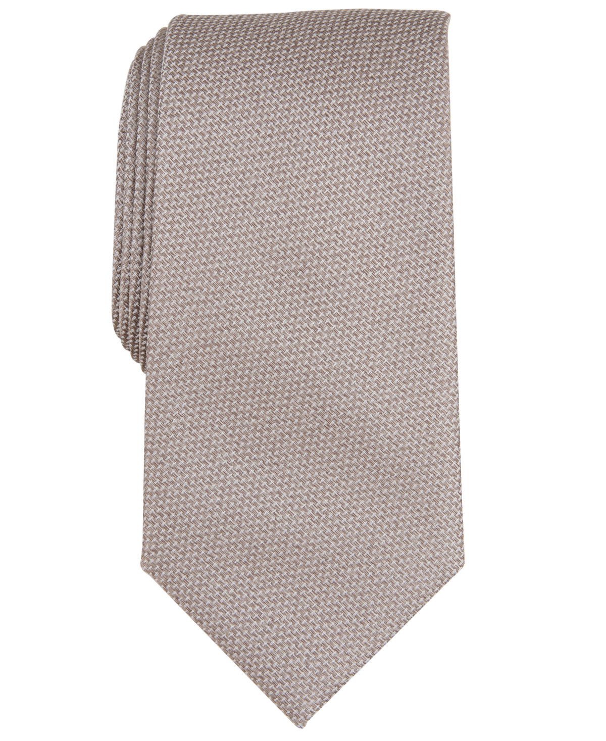 Shop Michael Kors Men's Emerald Textured Tie In Taupe