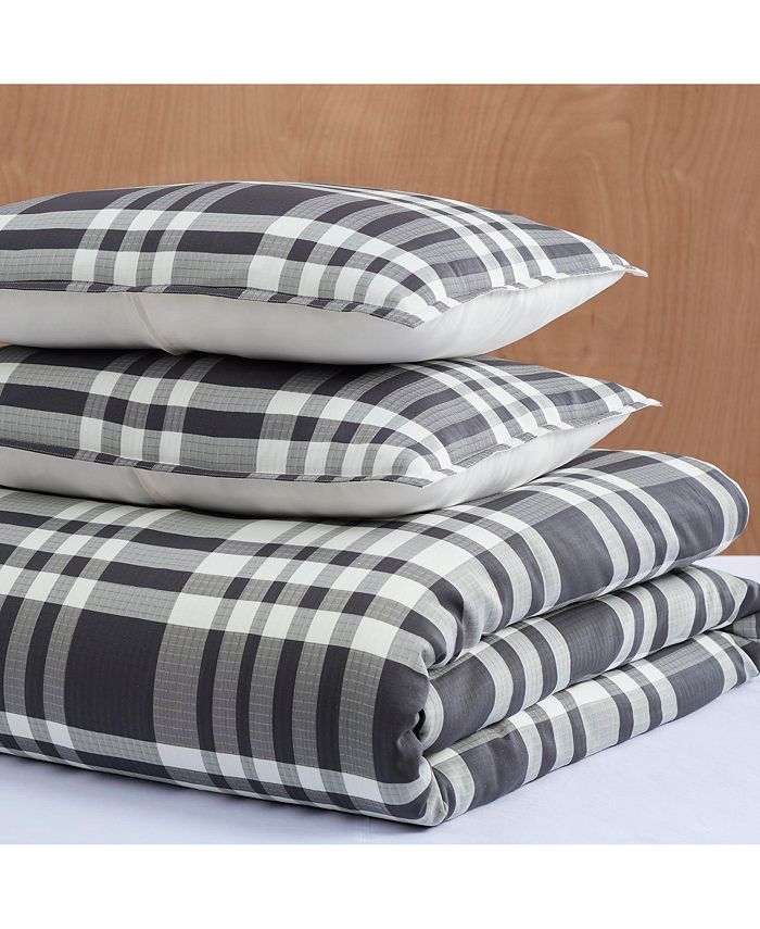 UGG® Devon Reversible 3Pc. Ocean Plaid Comforter Set, King Macy's