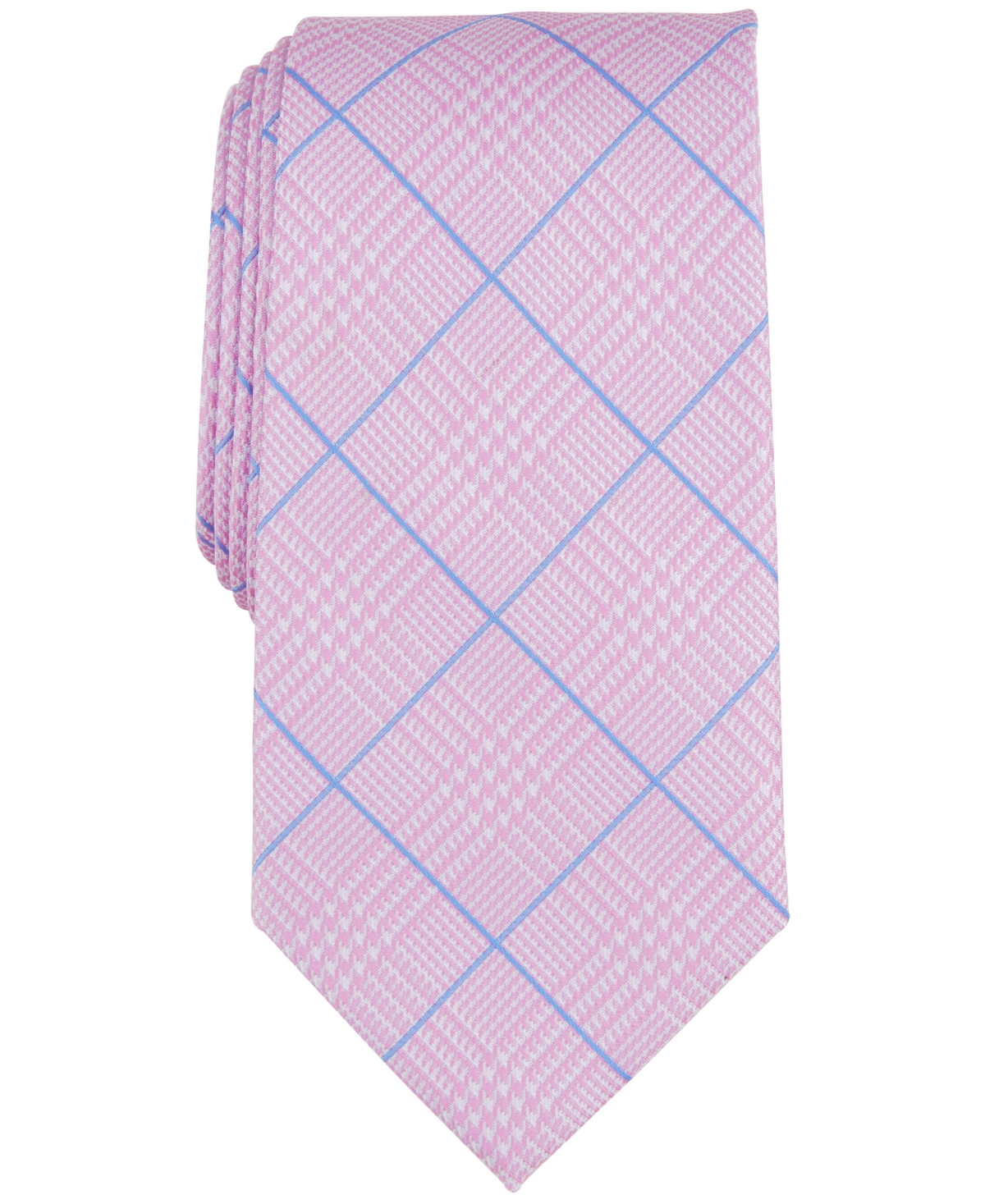 Men's Plaid Tie, Created for Macy's - Pink