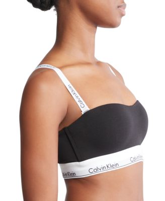 Calvin Klein Women's Modern Cotton Lightly Lined Bandeau Bralette QF7628