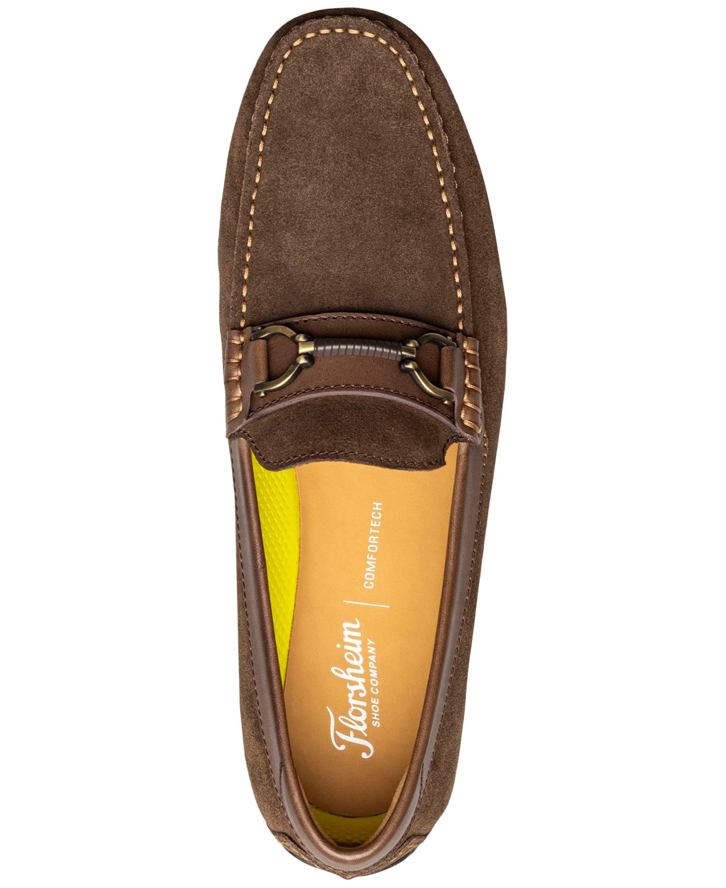 Мужские туфли для вождения Florsheim Motor с мокасиновым носком и пряжкой, цвет: Коричневый замшевый — фото 6