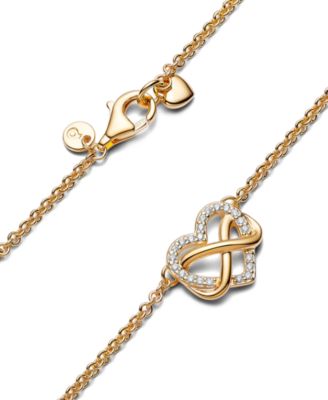 Sparkling Infinity Heart Collier Necklace