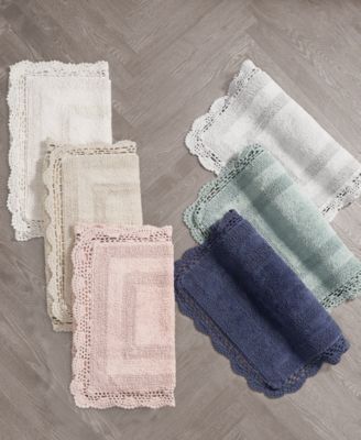 Crochet Reversible Cotton Bath Rug, 17" x 24"