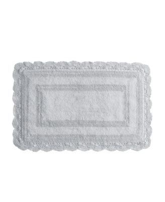 Crochet Reversible Cotton Bath Rug, 17" x 24"
