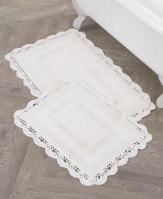 Crochet Reversible Cotton 2-Pc. Bath Rug Set