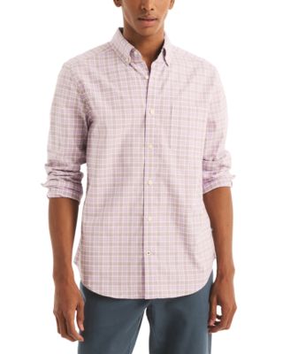 Nautica - Men's Plaid Long Sleeve Button Down Shirt