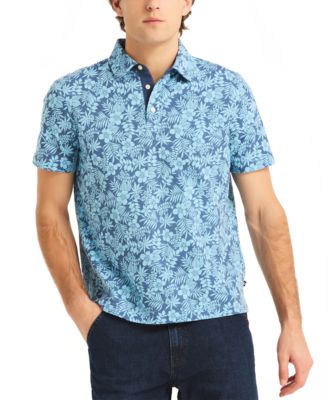 Nautica Men s Floral Print Pique Short Sleeve Polo Shirt Macy s