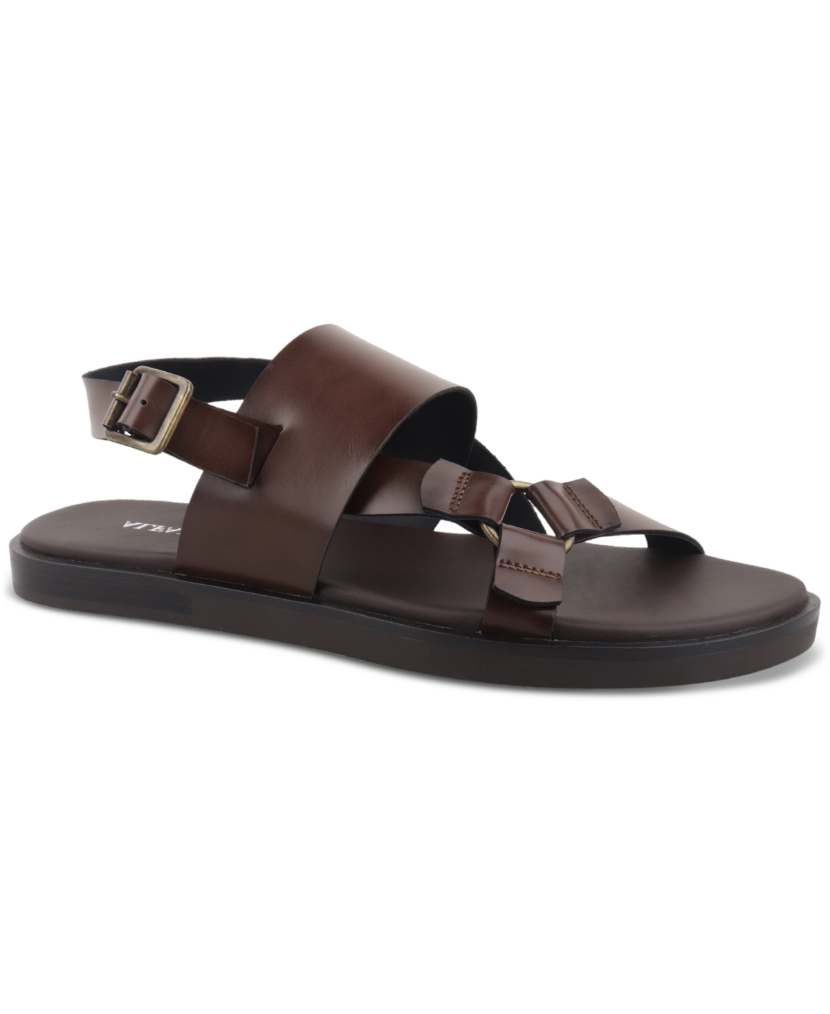 Alfani Men's Enzo Buckled-strap Sandals Created For Macy's In Brown