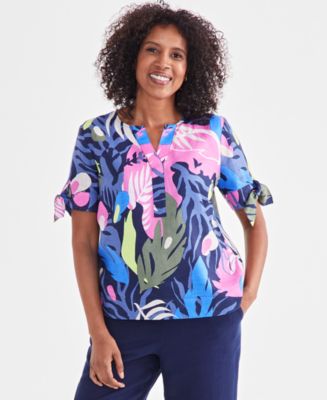 売れ筋商品|||チャータークラブ カットソー トップス レディース Petite Palm Beach Linen Shirt, Exclusively at Macy's Palm Beach Charter Club Petite 100% Linen Palm Beach Linen Shirt