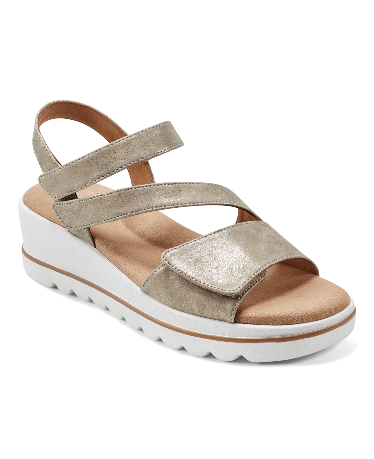 Women's Shirley Open Toe Strappy Casual Wedge Sandals - Gold