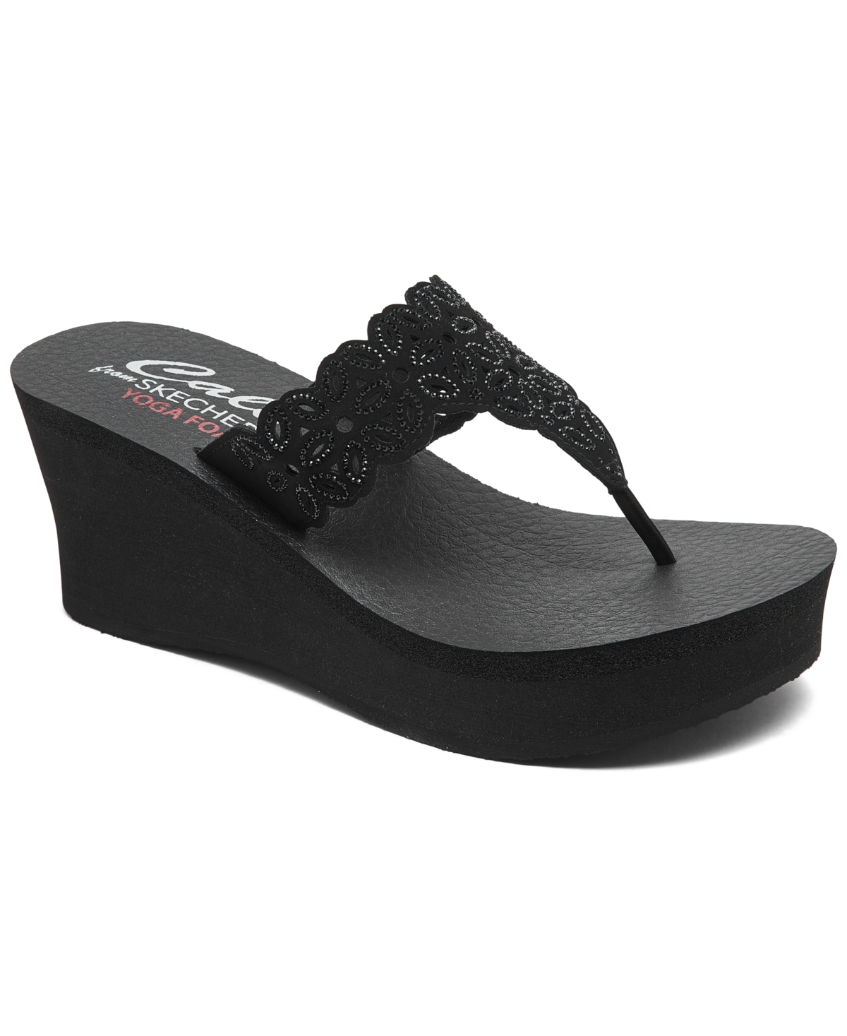 Women's Cali Padma Wedge Sandals from Finish Line - Black