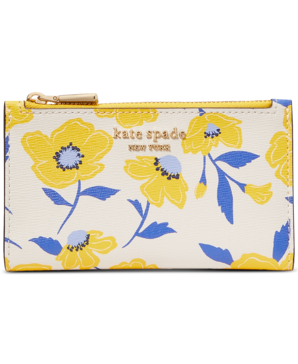Kate Spade Morgan Sunshine Floral Slim Bifold Wallet In Animal Print