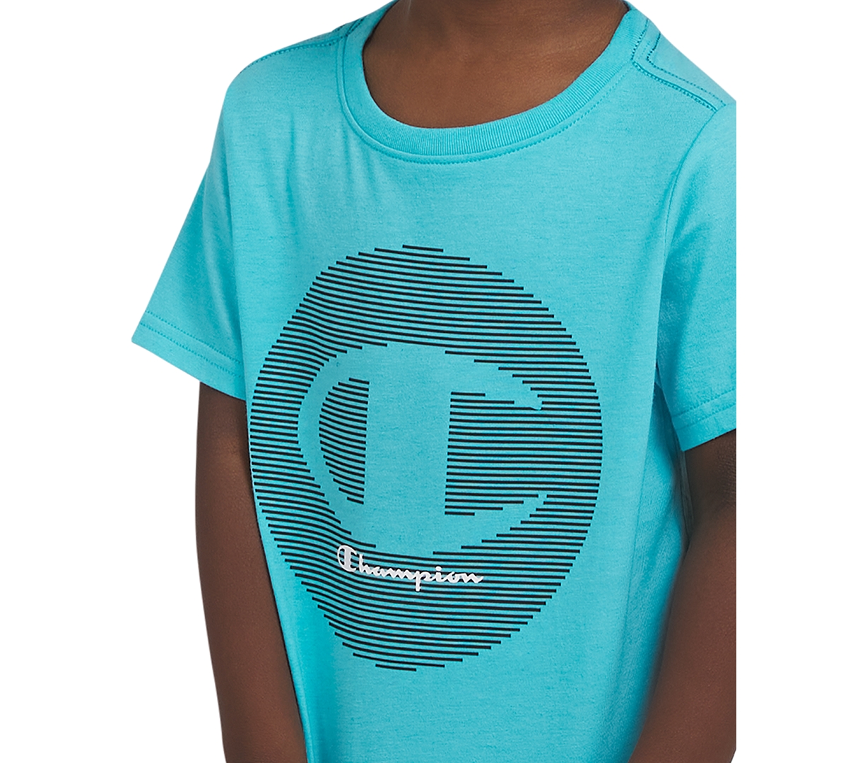 Shop Champion Toddler Boys Logo Graphic T-shirt & Shorts, 2 Piece Set In Blue Curacao
