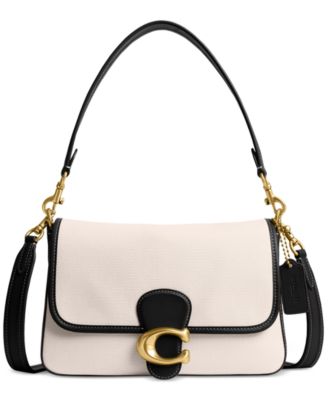 Canvas leather shoulder bag online