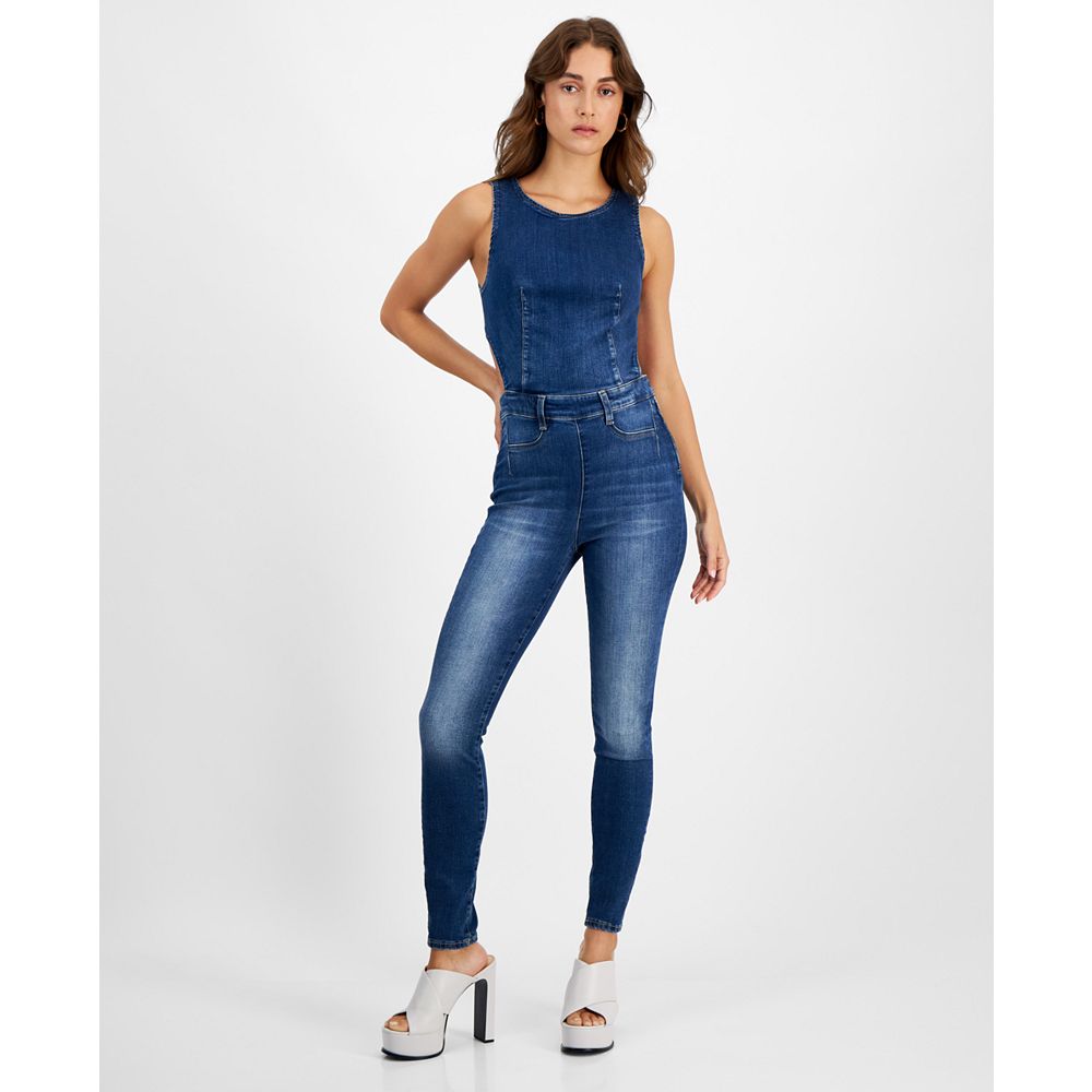 【なあ】BACK OPEN DENIM ALL IN ONE BACK OPEN DENIM ALL IN ONE