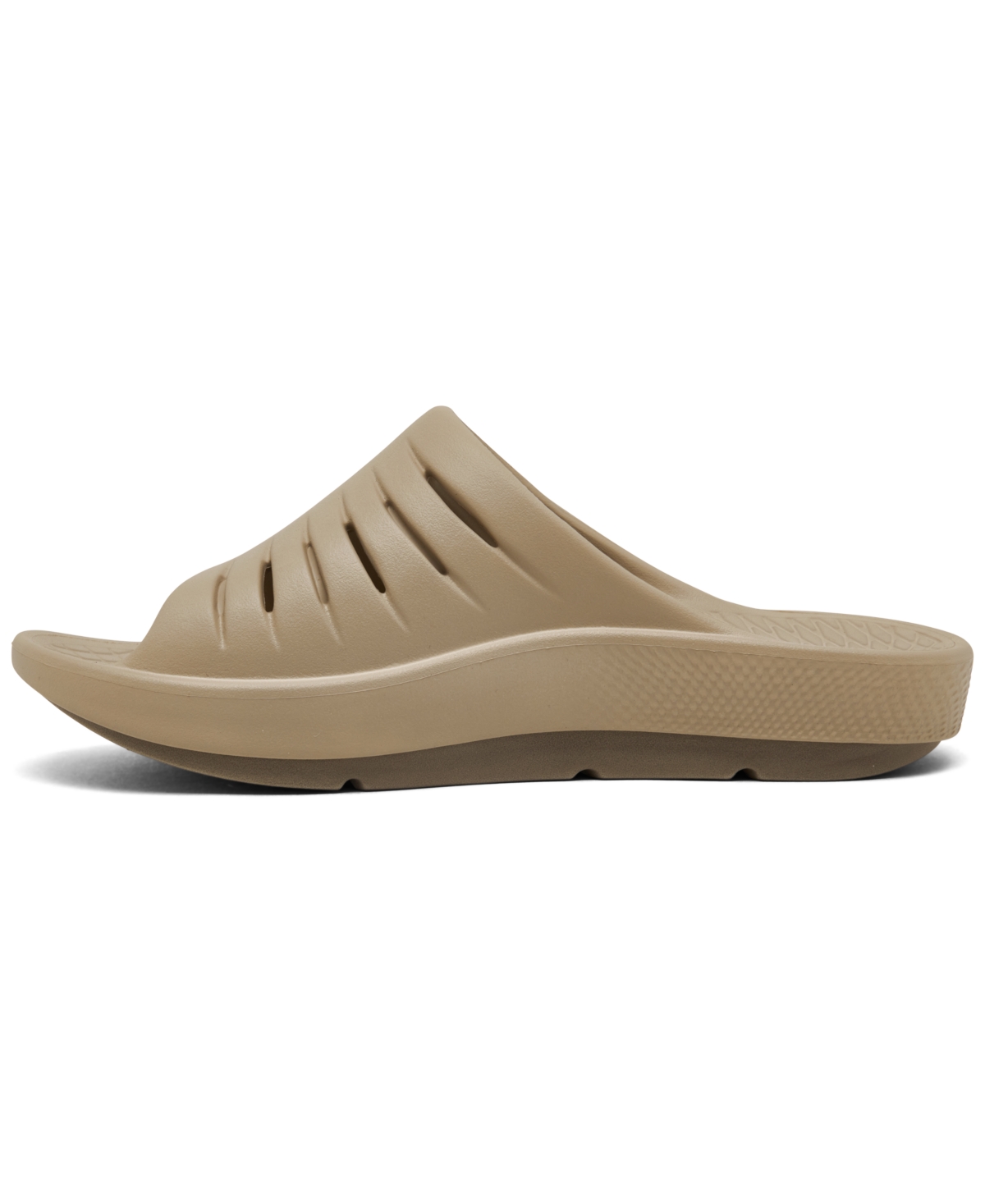 Shop Skechers Women's Go Recover Refresh Slide Sandals From Finish Line In Taupe