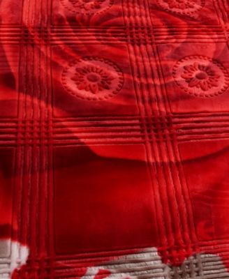 Printed Faux Mink Weighted Bed Blanket, 12 lbs, King