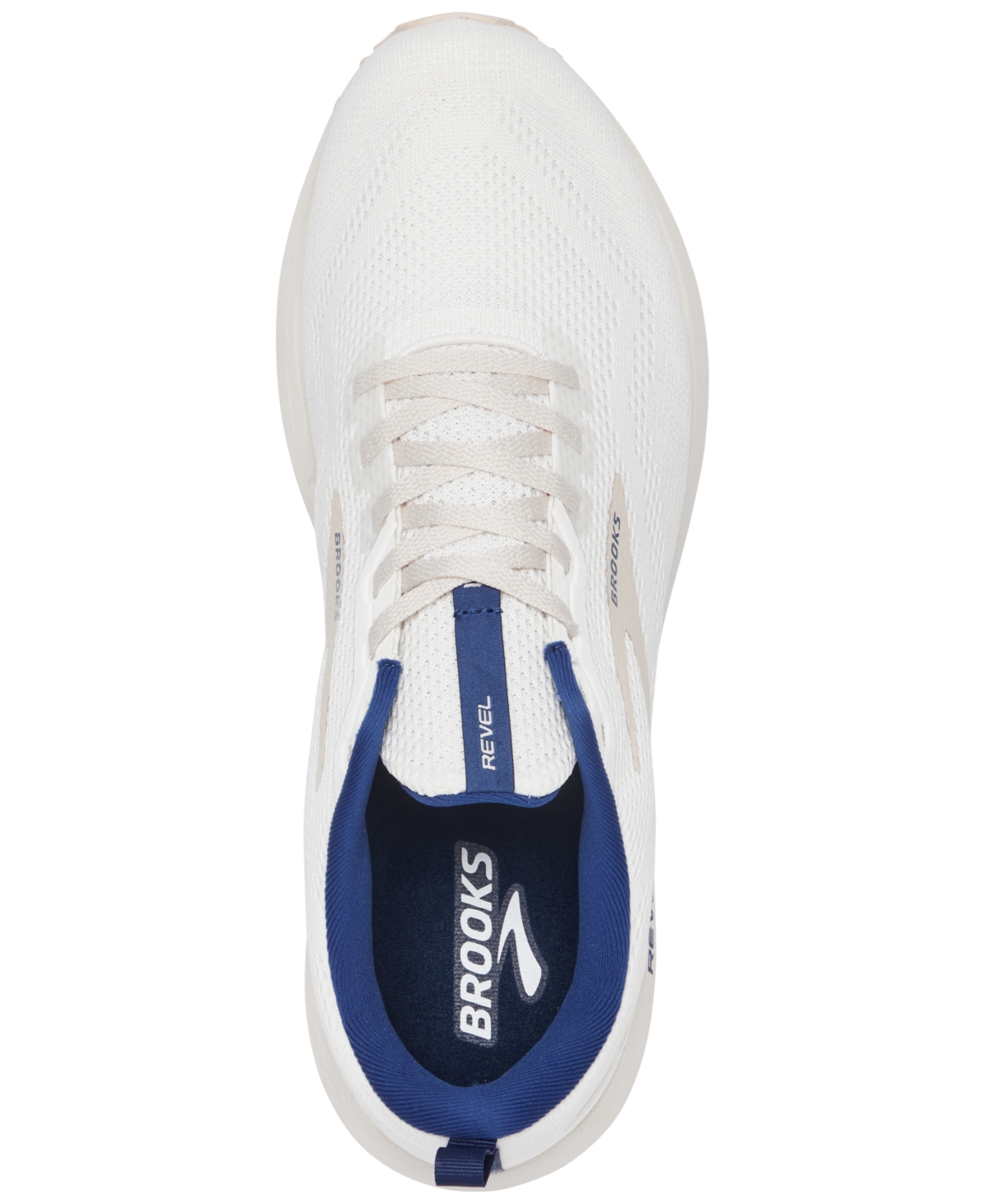 Shop Brooks Men's Revel 6 Running Sneakers From Finish Line In White,marshmallow,blue