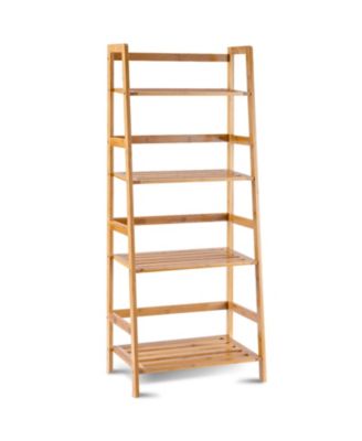 Slickblue 7.5 Inch 4-Tier Multifunctional Bamboo Bookcase Storage Stand ...
