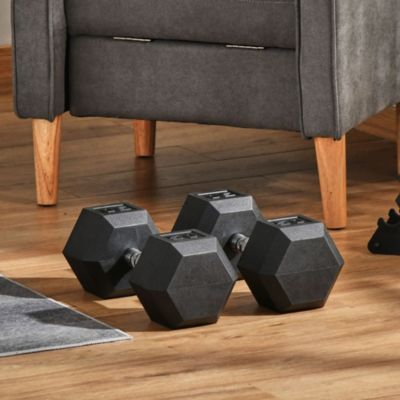 50bs/Single Set of 2 Dumbbell Weights for Home Gym Cardio Exercise