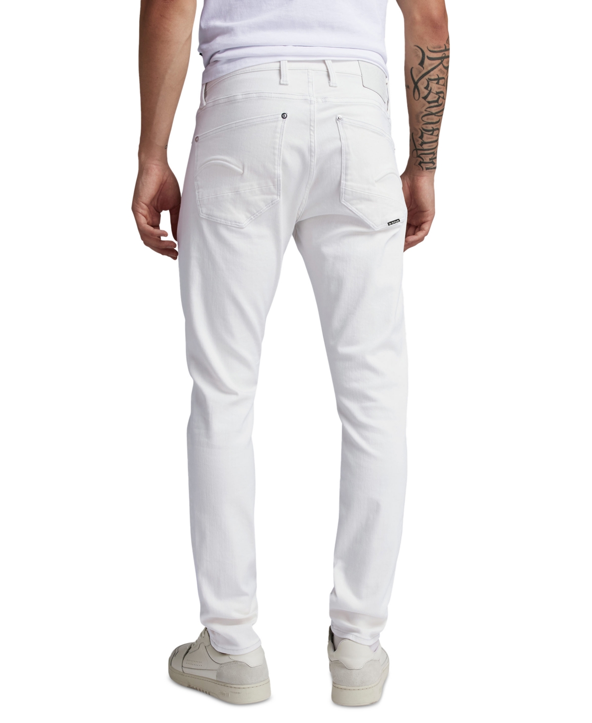 Shop G-star Raw Men's Skinny-fit Jeans In Paper White Gd