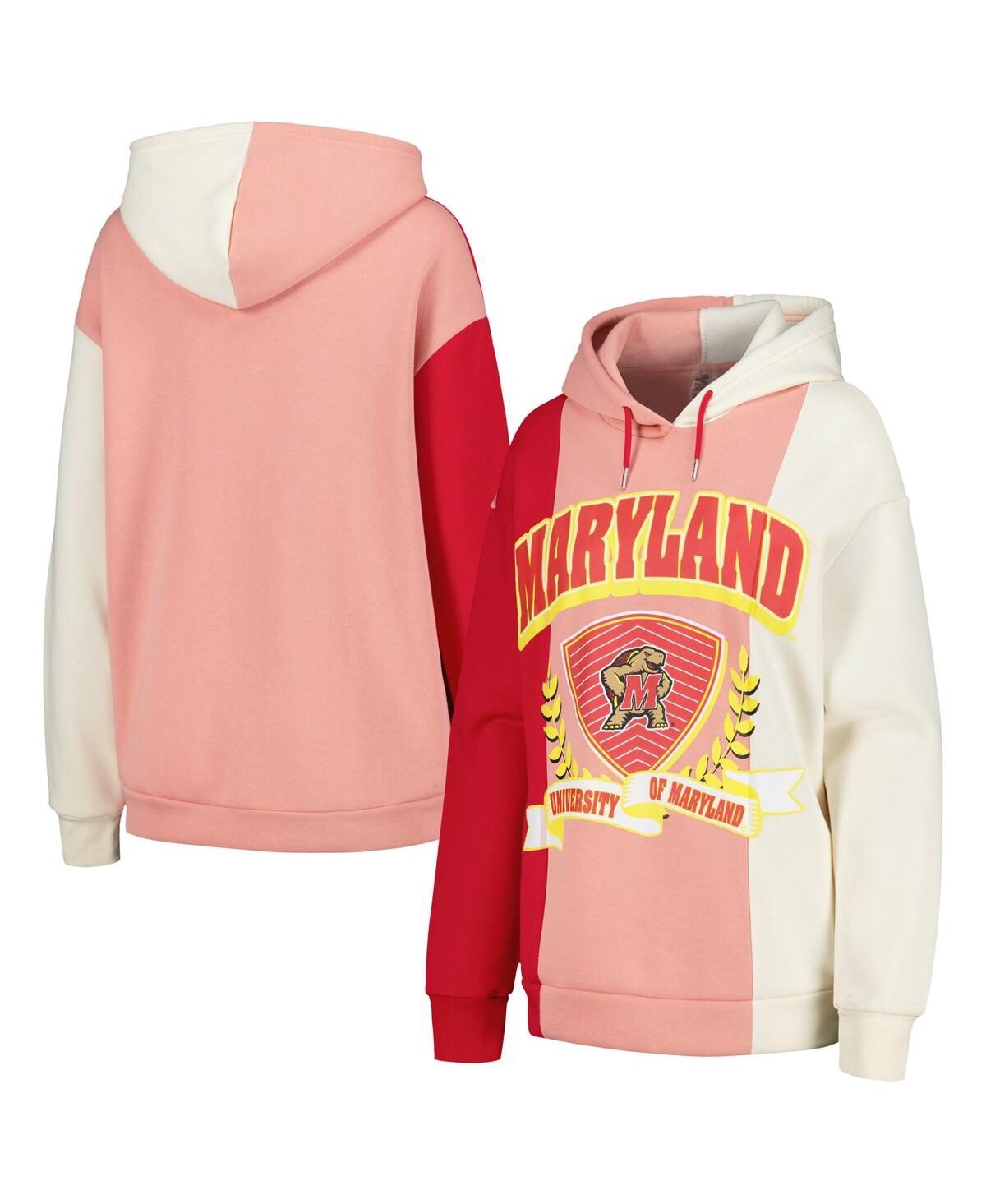 Shop Gameday Couture Women's  Red Maryland Terrapins Hall Of Fame Colorblock Pullover Hoodie