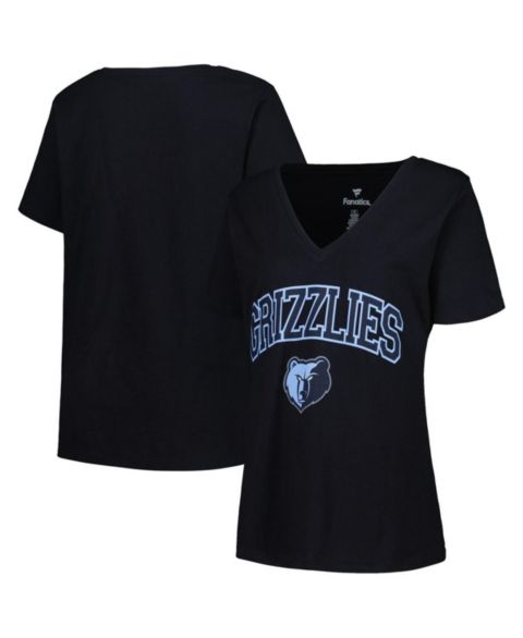 Женская футболка Profile Black Memphis Grizzlies Plus Size Arch Over Logo V-Neck